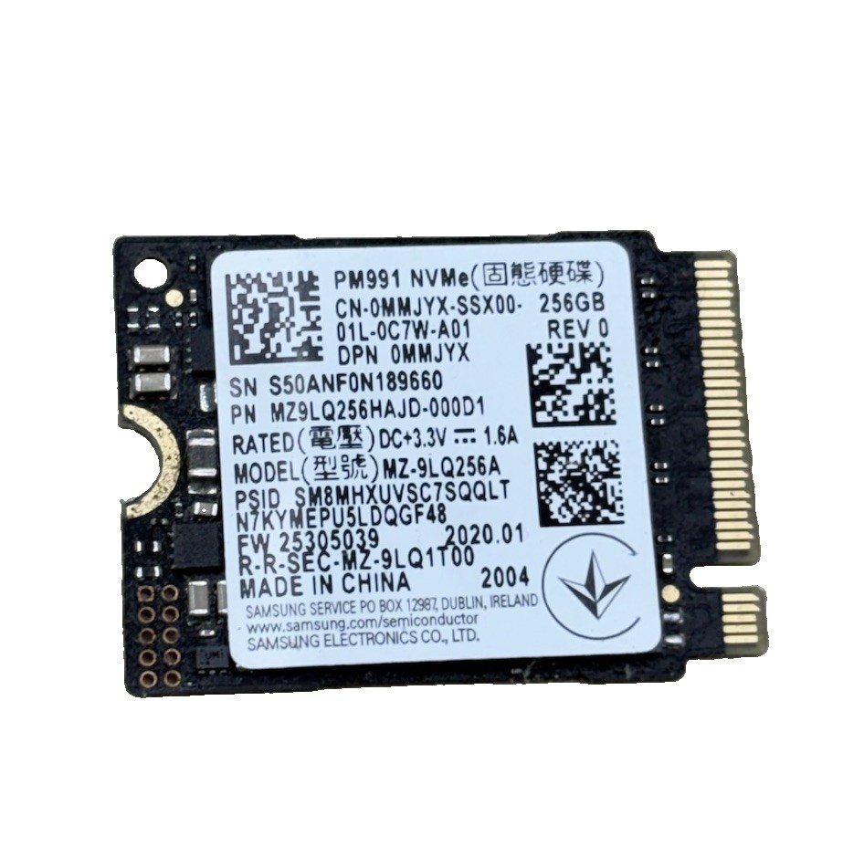Samsung PM991 MZ-9LQ256A 256 GB NVMe 30mm Solid State Drive Grade C 70% Health