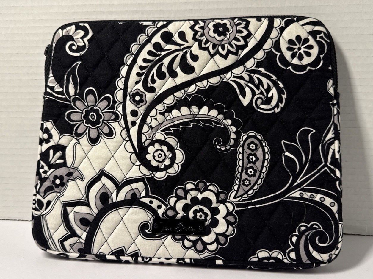Vera Bradley Tablet Tech Kindle iPad Mini Sleeve Quilted Black & White