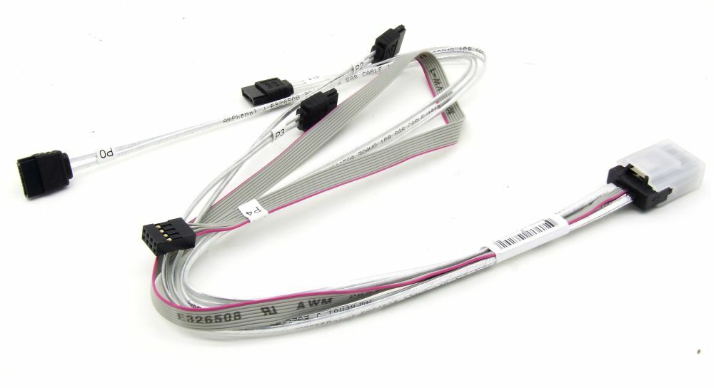 Supermicro CBL-0476L Mini SAS SFF-8087 to 4x SATA RAID Controller Cable Cord
