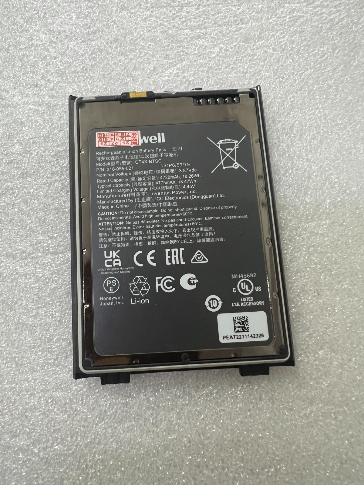 CT4X-BTSC New Battery Replacement For Honeywell CT45 CT47 Mobile Fast Shipping