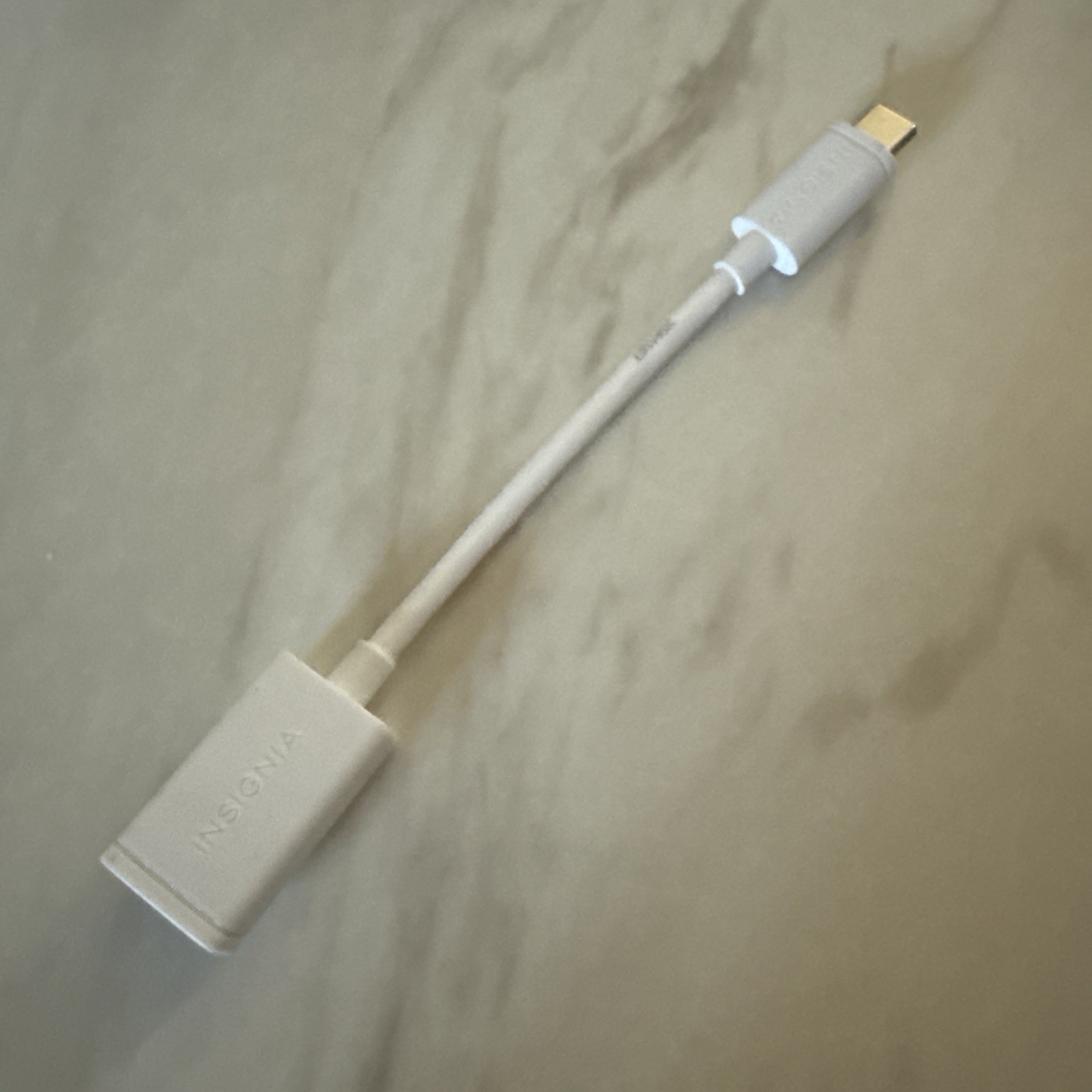 Insignia USB Type C to A Adapter - White