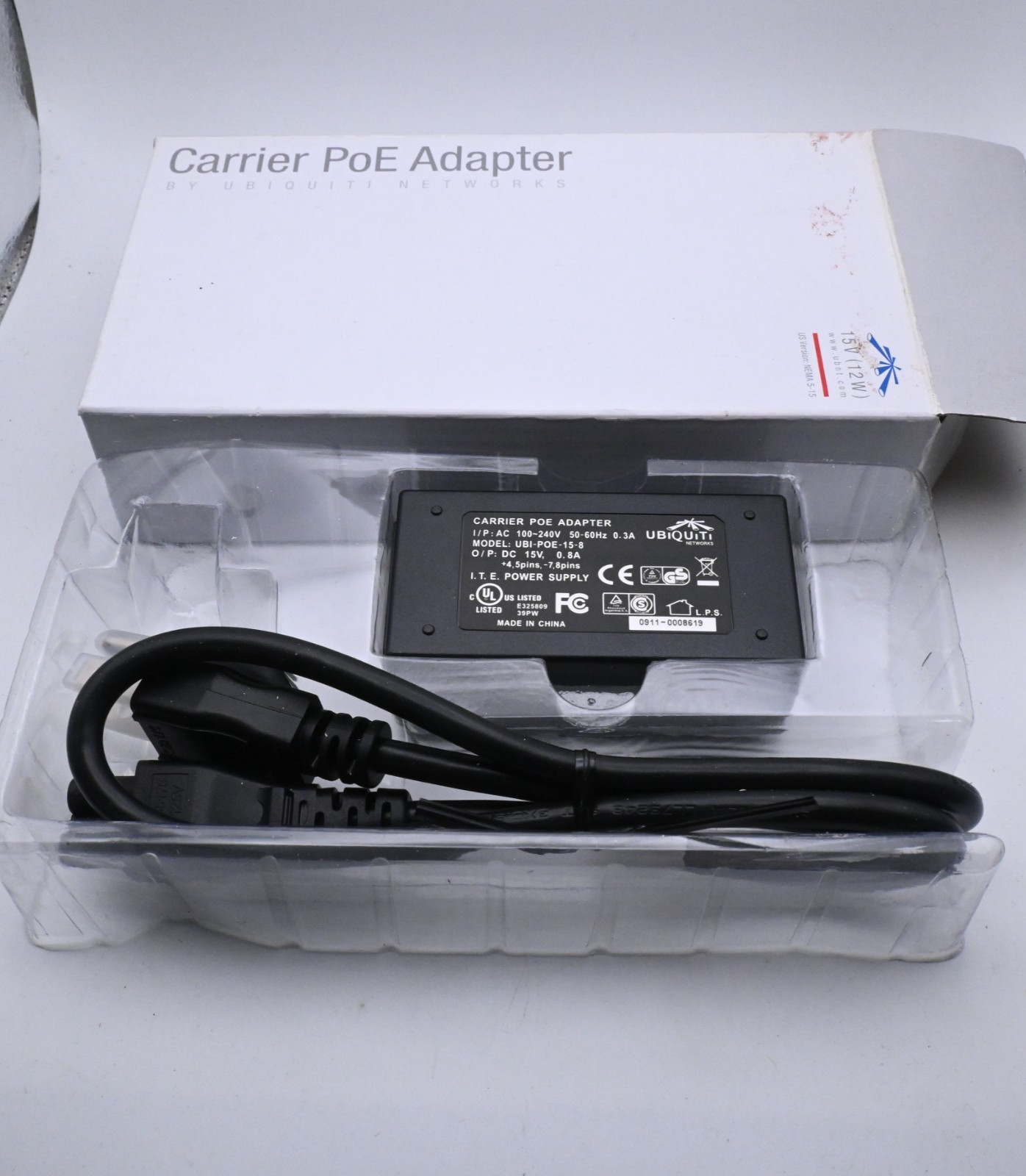 Ubiquiti Networks Poe Adapter UBI-POE-15-8 15V .8A 