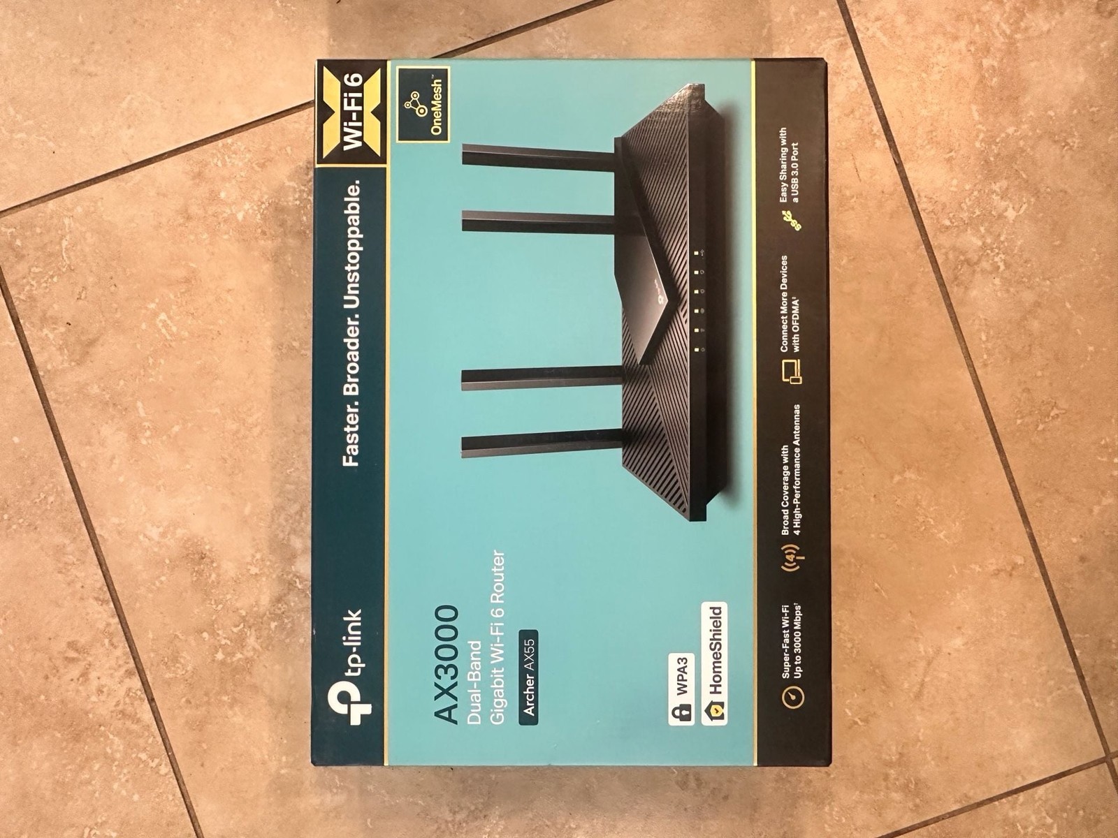 TP-Link AX3000 Dual-Band Gigabit Wi-Fi 6 Router Archer AX55