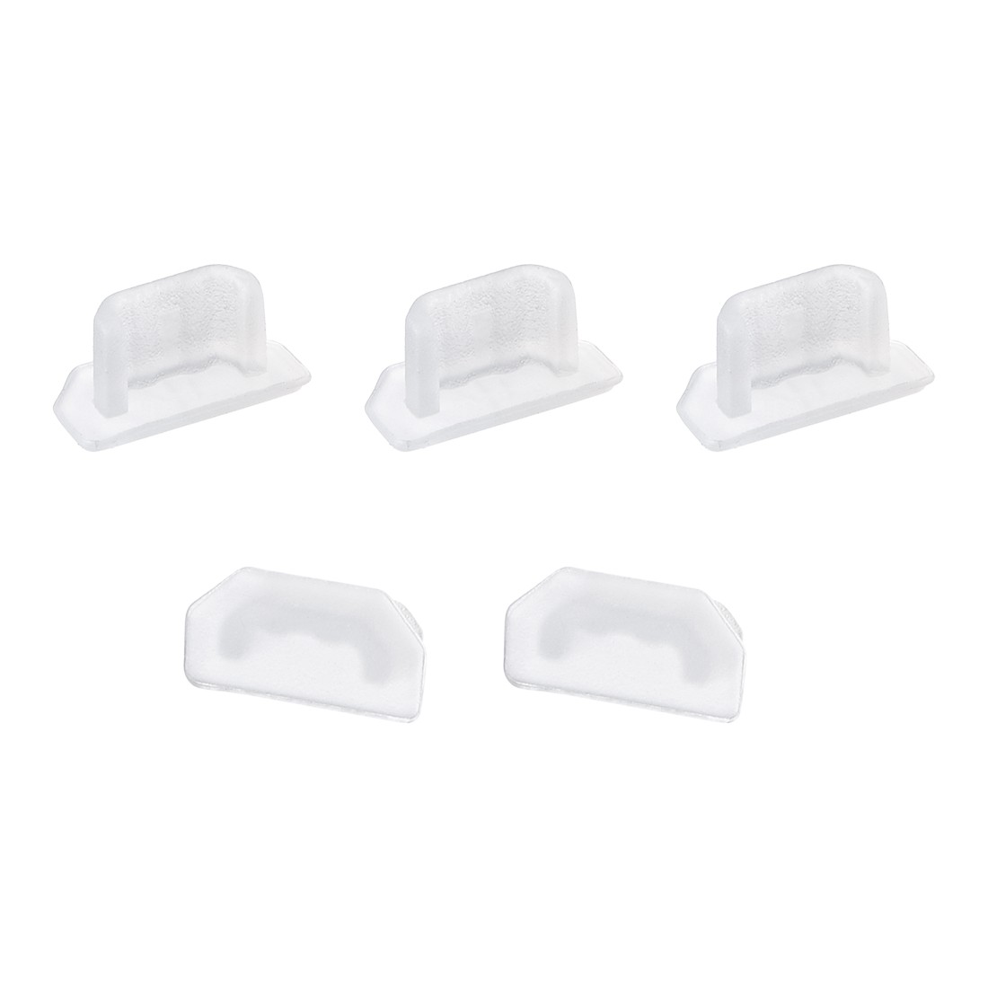 Silicone Micro USB Anti-Dust Stopper Cap Cover Clear 5pcs