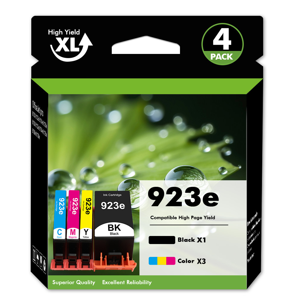 923XL Ink with Chip 4Pack for HP 923 923e OfficeJet 8122e 8135e 8138e 8139e 8120
