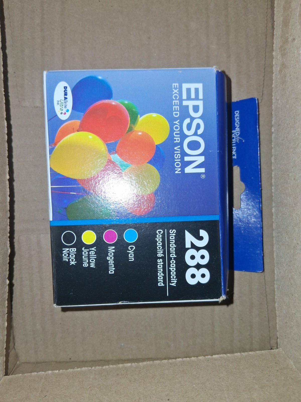 Genuine Epson 288 Color Combo Pack Ink Cartridges T288520-S 3 BLACKS  NEW FRESH