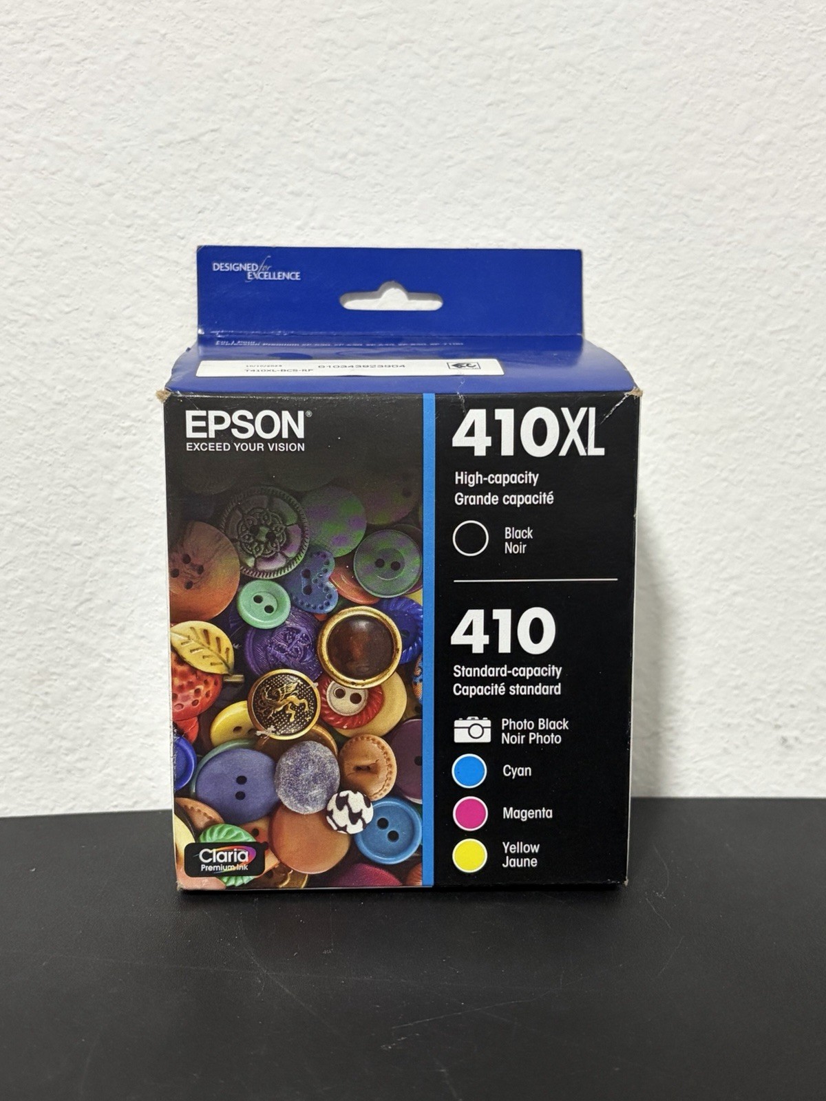 Epson 410XL 410 Genuine Ink 5-Pack T410XL-BCS Black Photo BK CMY for XP Series