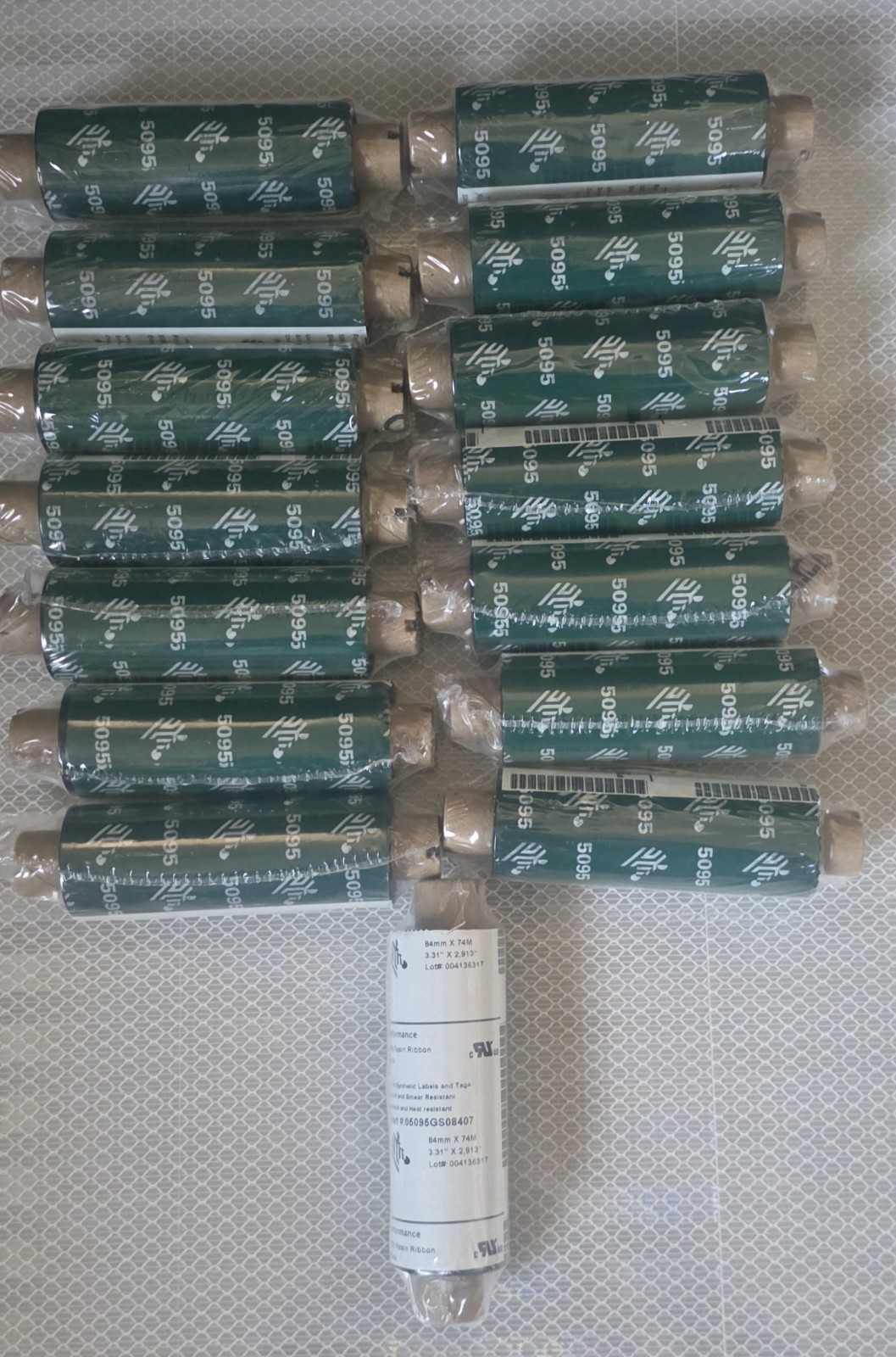 ZEBRA 05095GS08407 RESIN RIBBON LOT OF 15 3.31X244FT NEW SEALED