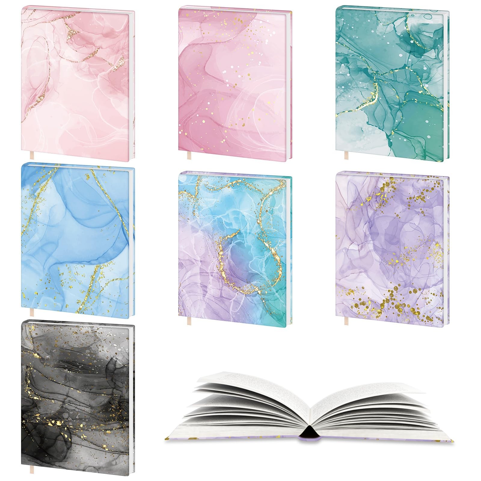 Book Covers 7 Pack Stretchable 9 x11 Hardcover Textbooks Marble Gorsbark 9x11