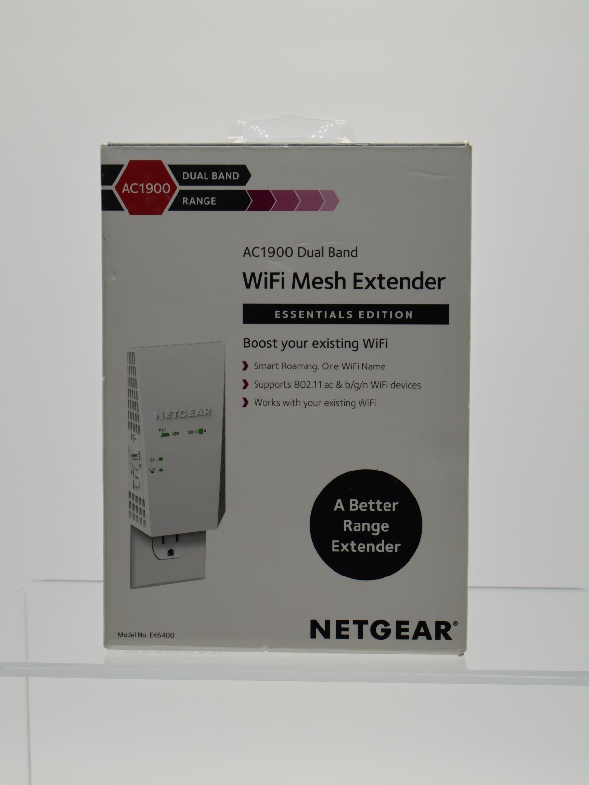 NETGEAR EX6400-100NAS AC1900 WiFi Mesh Range Extender, EX6400V2 Open Box