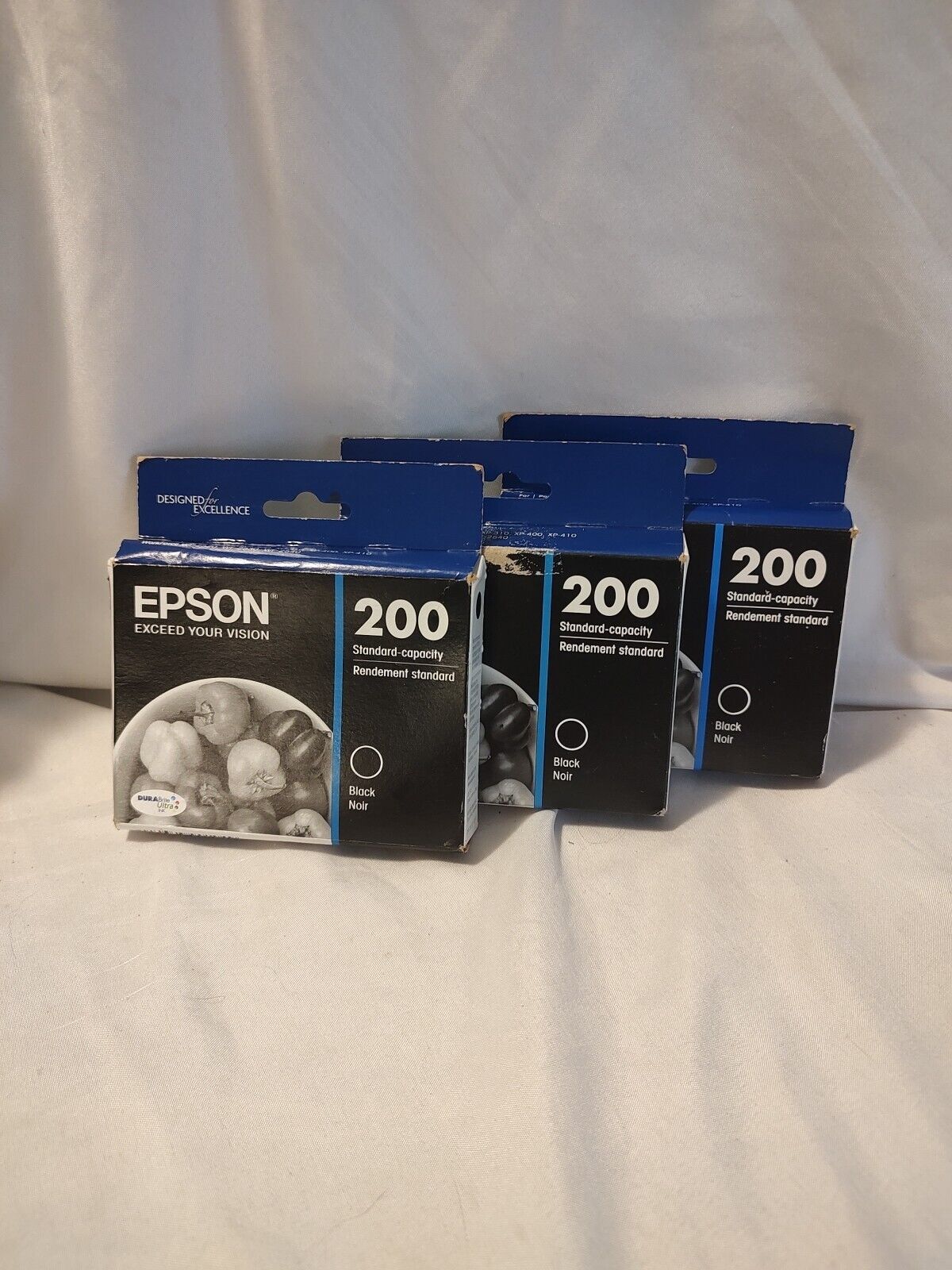 🔥 Lot Of 3 Epson T200120S  DURABrite Ultra Ink Cartridges - Black (2025-2026)