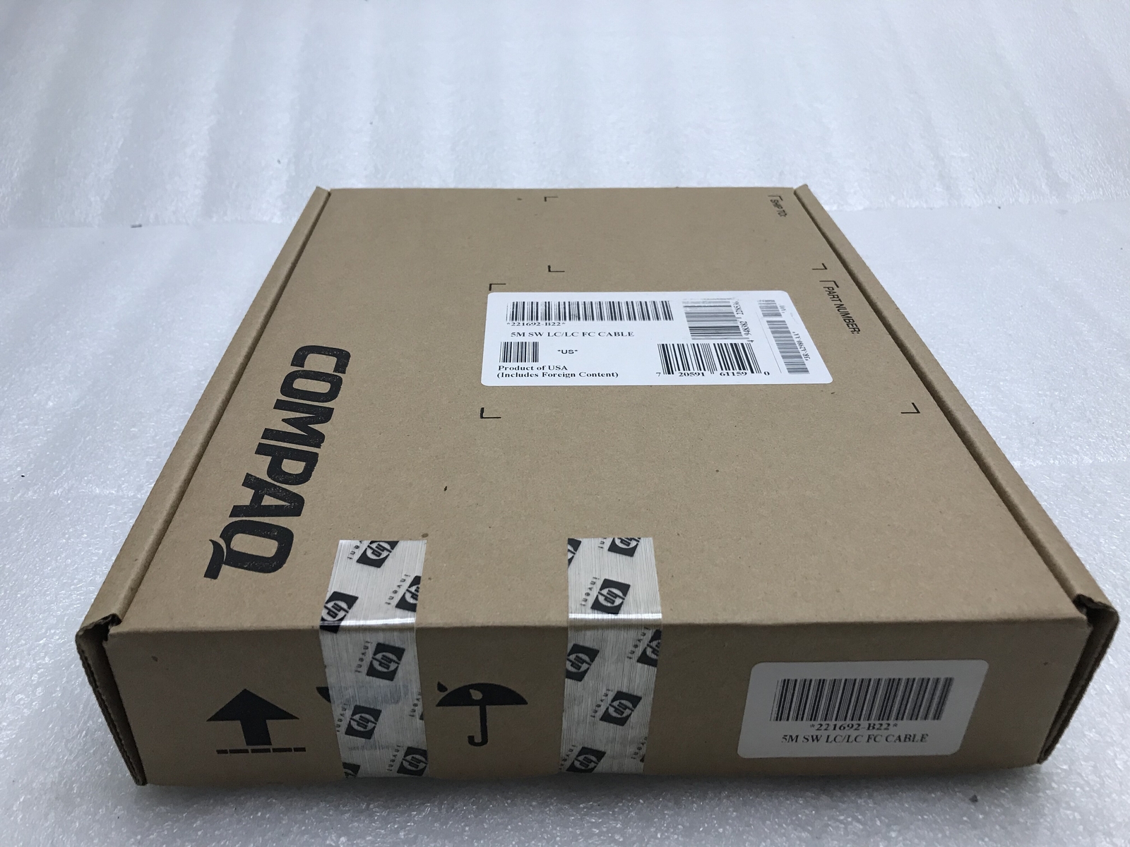New OEM Sealed COMPAQ 5M SW LC/LC FC Duplex Multimode 62.5/125 Fiber Optic Cable