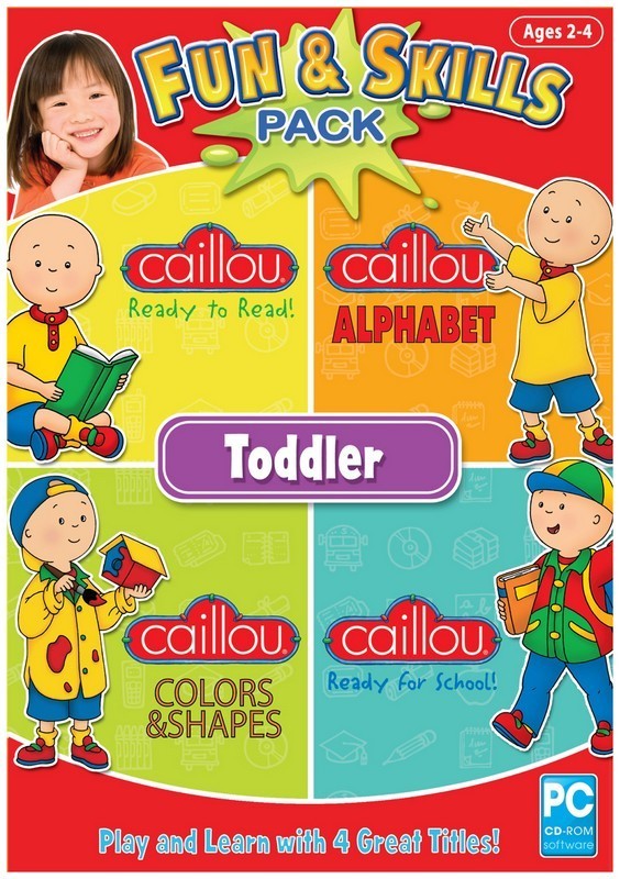 Caillou FUN & SKILLS PACK - Ready to Read, Alphabet, Colors Shapes & School NEW