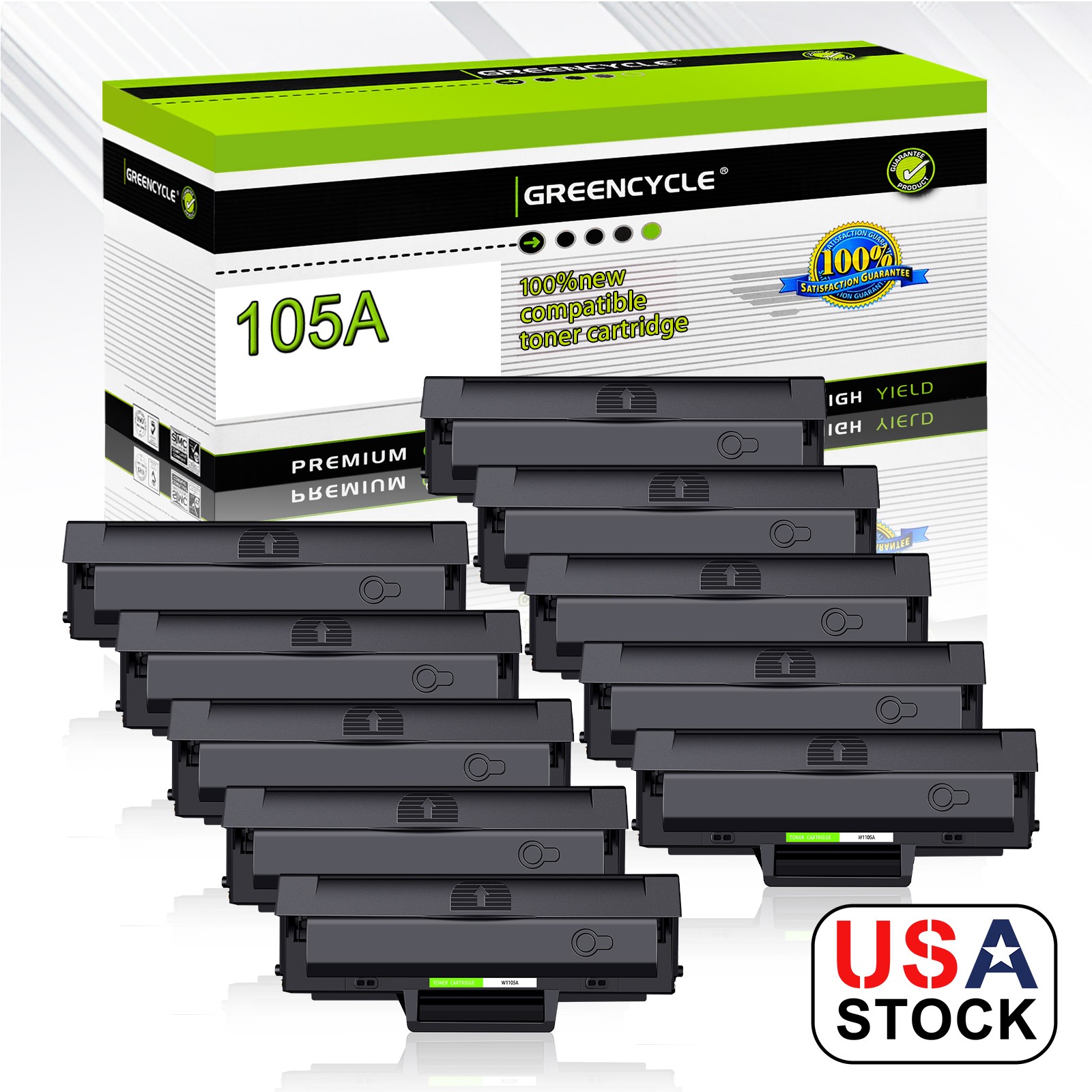 10PK Black W1105A 105A Toner For HP LaserJet 107a 107r 107w 135a 135w 137fnw MFP