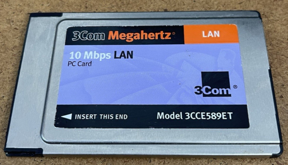 3Com Megahertz 10Mbps PCMCIA Ethernet LAN Card 3CCFE575BT