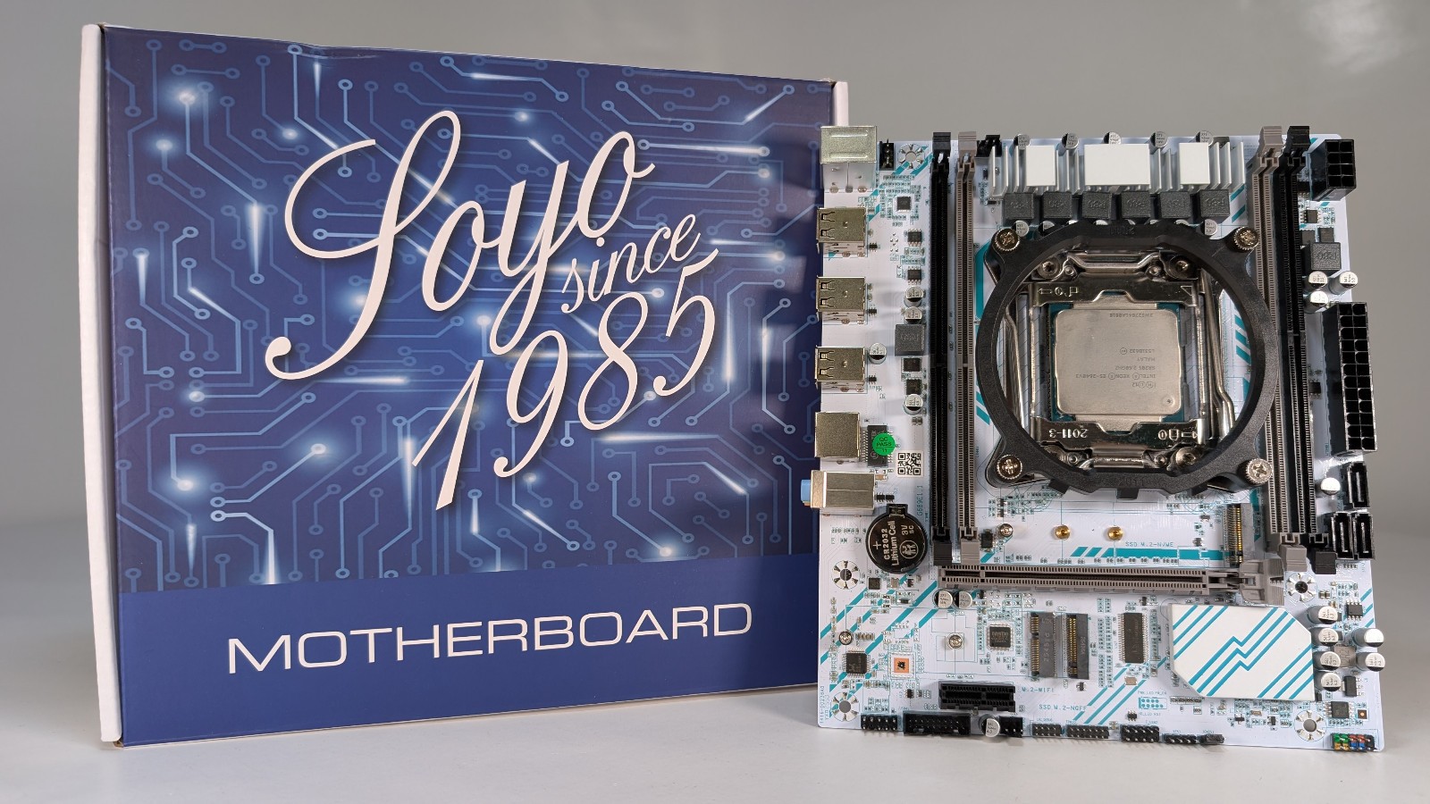 SOYO X99 WHITE MOTHERBOARD CPU COMBO INTEL XEON E5 2640v3 8 cores DDR4 NVME
