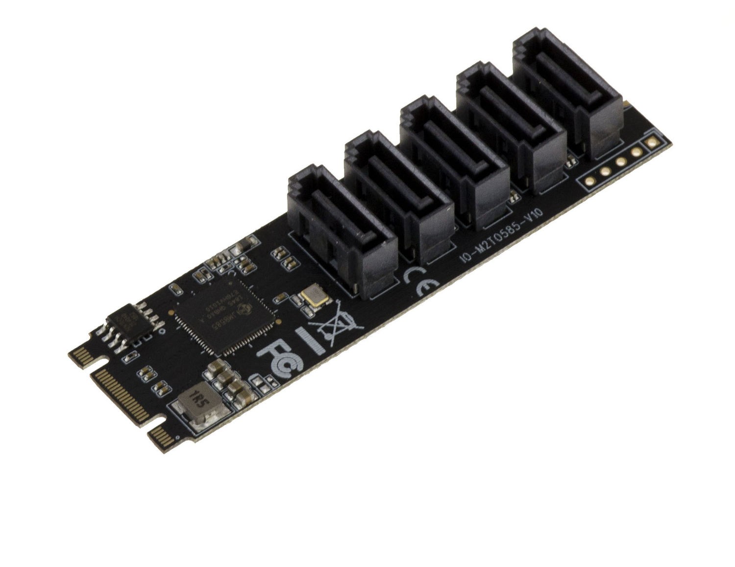 KALEA-INFORMATIQUE M.2 NGFF PCIe M or B+M Key 5 Port SATA 3.0 6Gbps JMB585