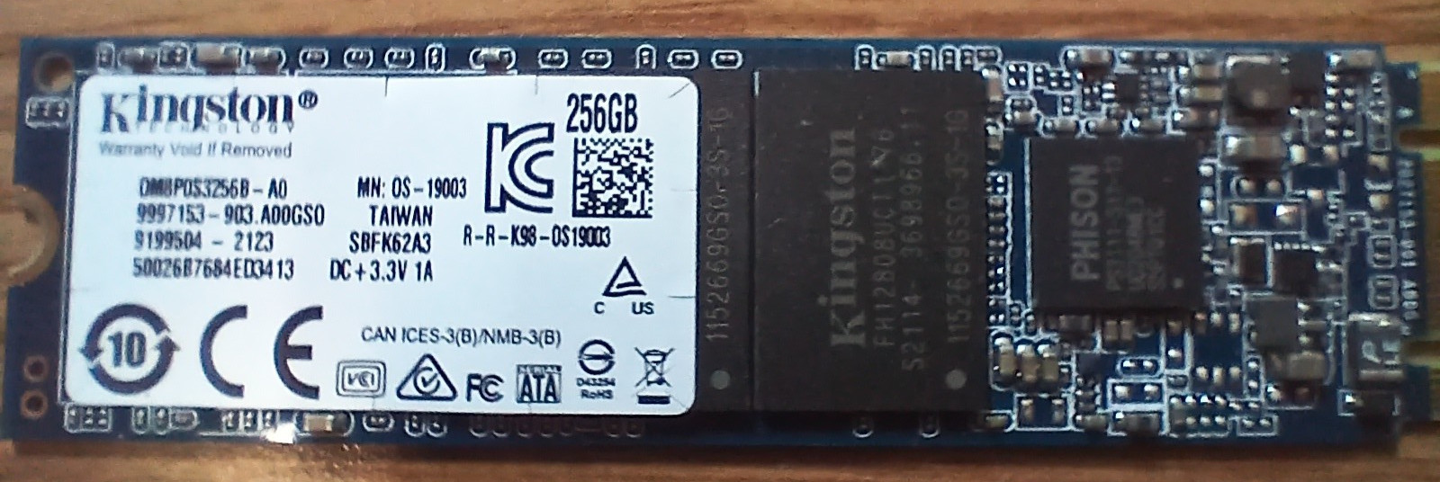SK Hynix BC501 256GB M.2 NVMe SSD HFM256GDJTNG-8310A BA