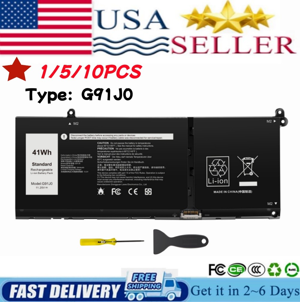 ✅LOT 10X G91J0 Battery FOR DELL LATITUDE 3320 3420 3520 INSPIRON 5310 5410 5415