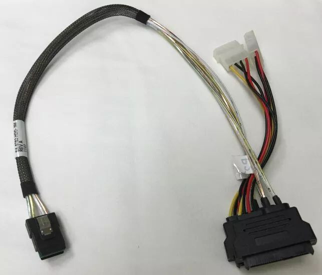 SA-8782-HDD-.5M Internal MiniSAS SFF-8087 to (2) SFF-8482 29pin SAS Drive Cable