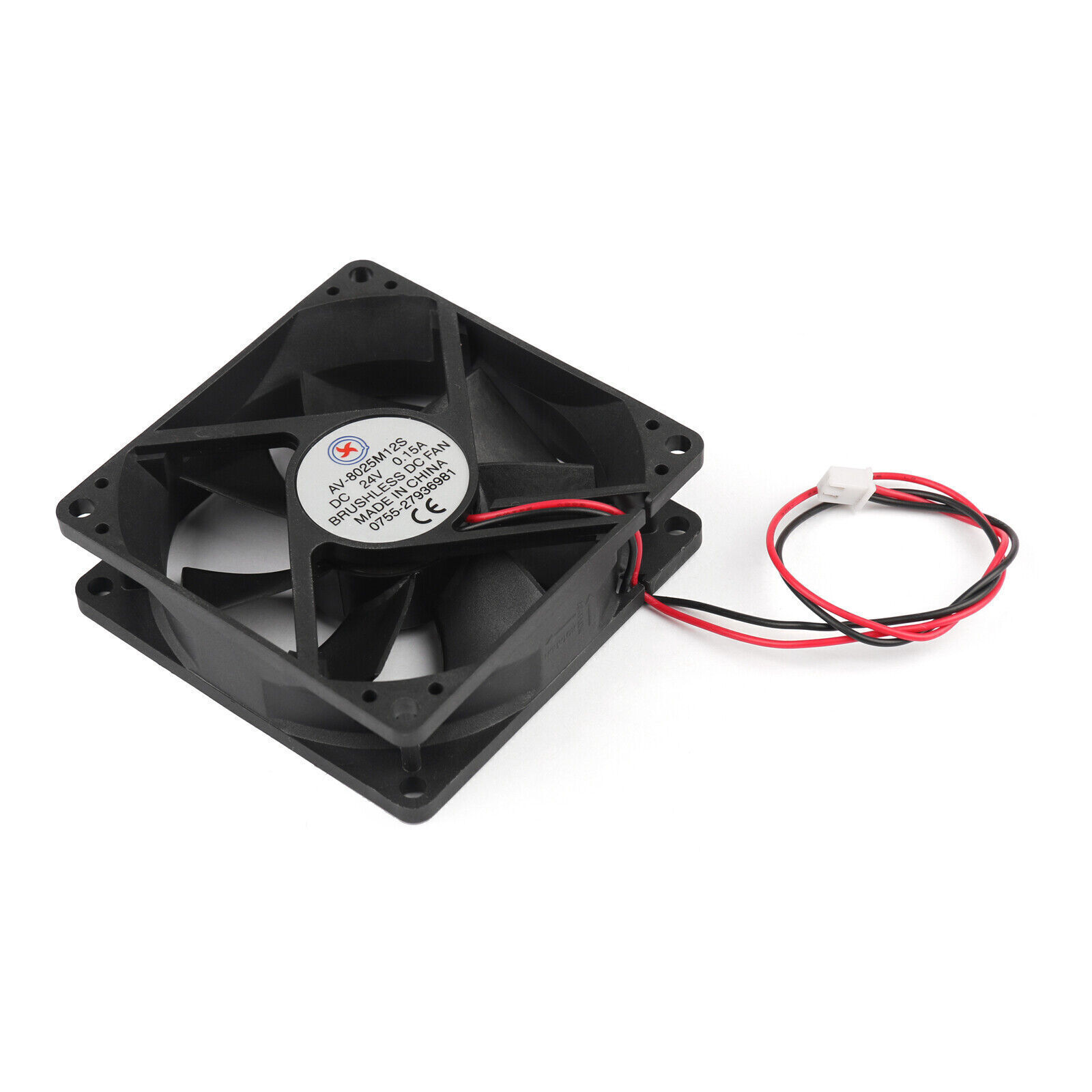 4X DC Brushless Cooling PC Computer Fan 24V 8025s 80x80x25mm 0.15A 2 Pin Wire YU