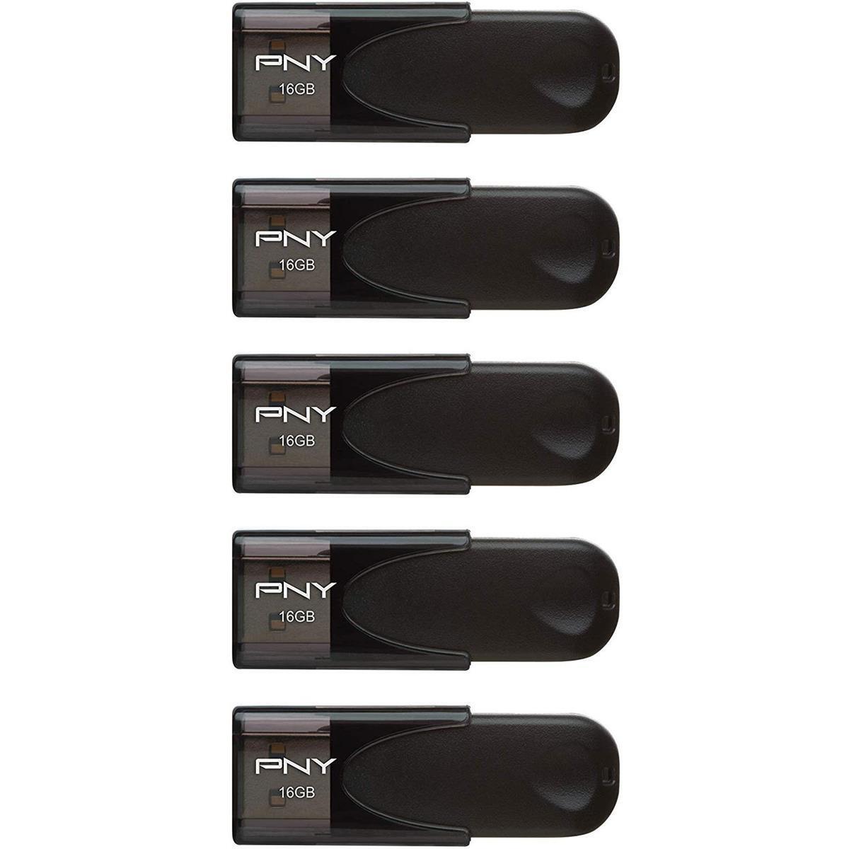 PNY Technologies Attache 4 16GB USB 2.0 Flash Drive, 5-Pack #P-FD16GX5ATT4-EF