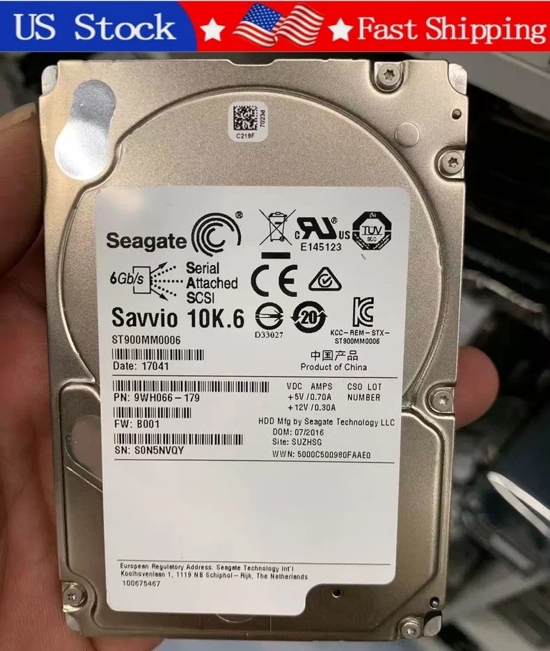 Used Seagate ST900MM0006 Savvio 900GB 2.5" 10K RPM SAS 6Gb/s Internal HDD