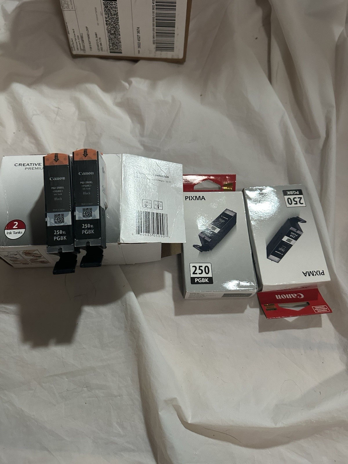 NEW  - Canon PGI-250XL High-Capacity Black Ink 2 Pack And Pixma 250 2 Pack H1
