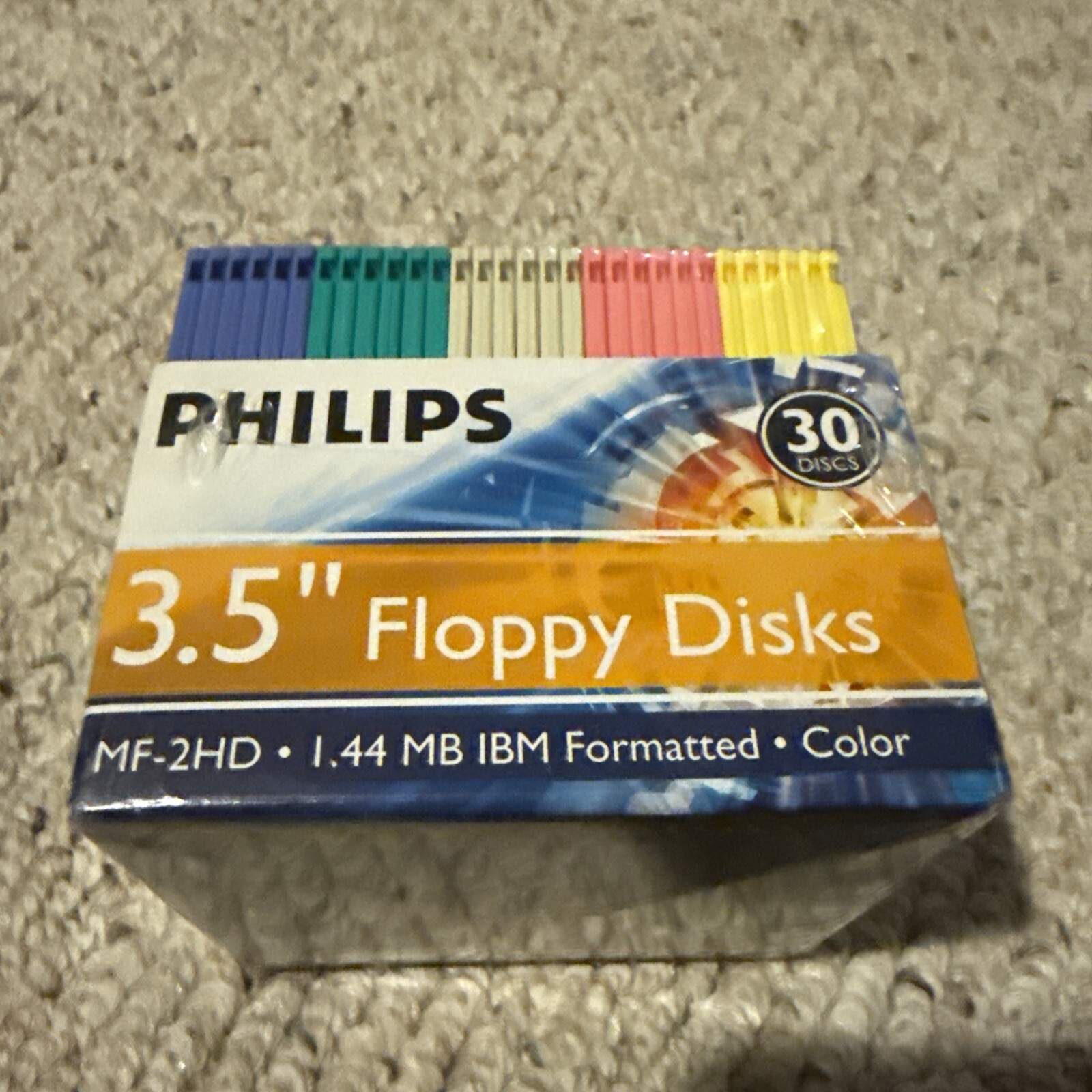 PHILIPS FD1D9CX30/17 1.44MB 30 Packs 3.5" Floppy Diskette Color Phillips