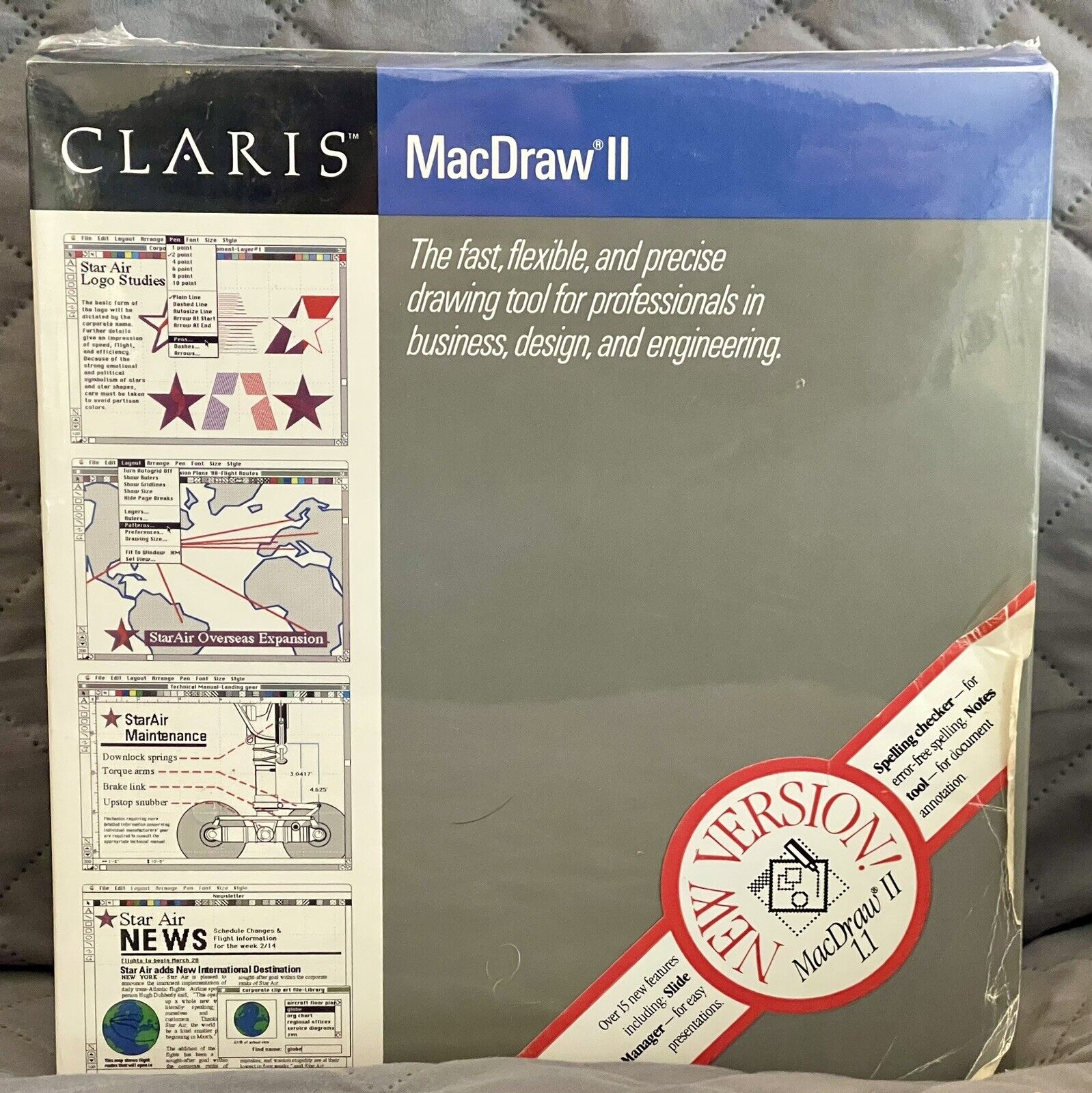 VNTG CLARIS MacDraw II for Apple Macintosh N 📦  l👁️👁️k
