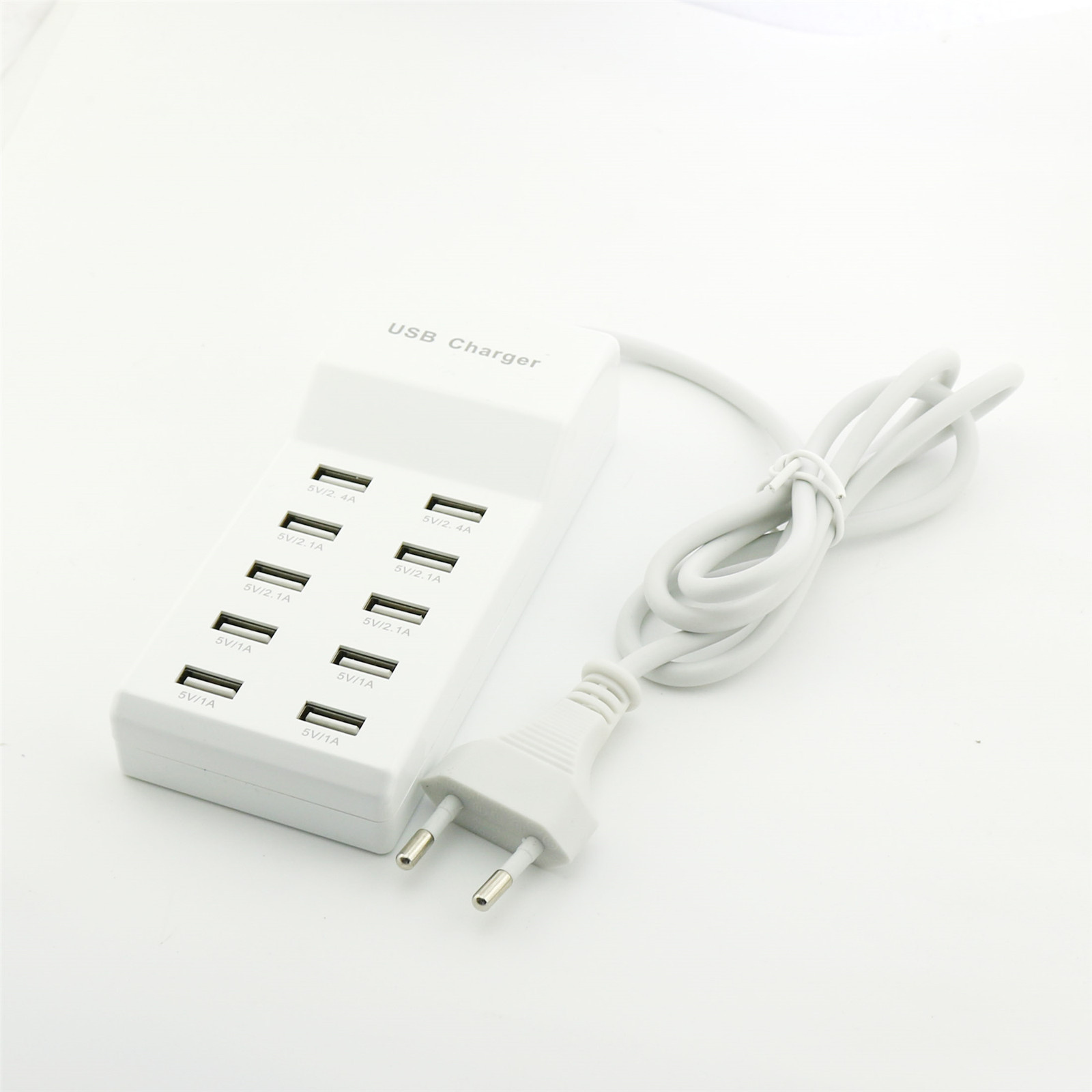 Multi 10 Ports USB HUB Fast Charging Travel Charger Wall AC Power Adapter Parts