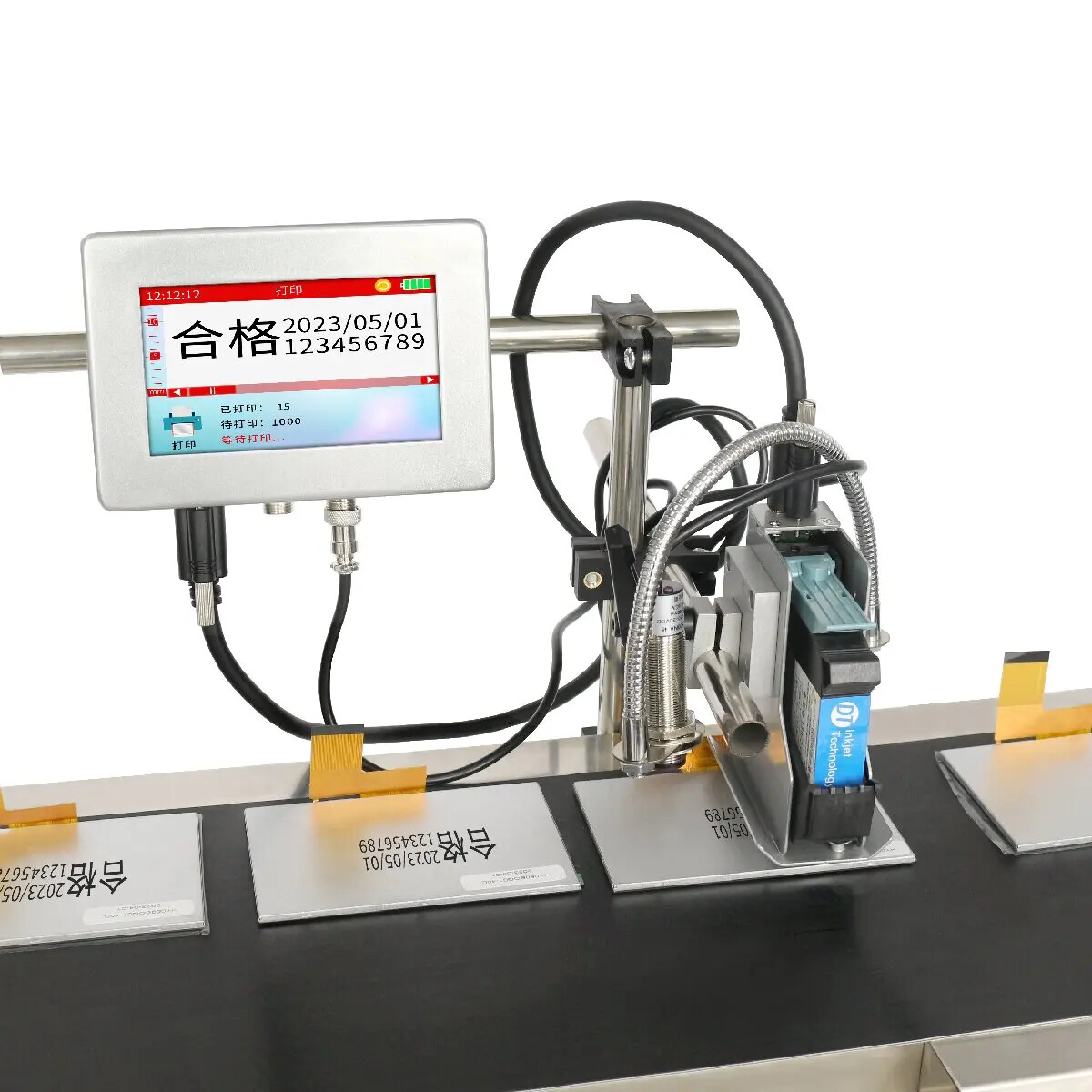 Touch Screen Intelligent Online TIJ Inkjet Printer with Smart Rotating Nozzle