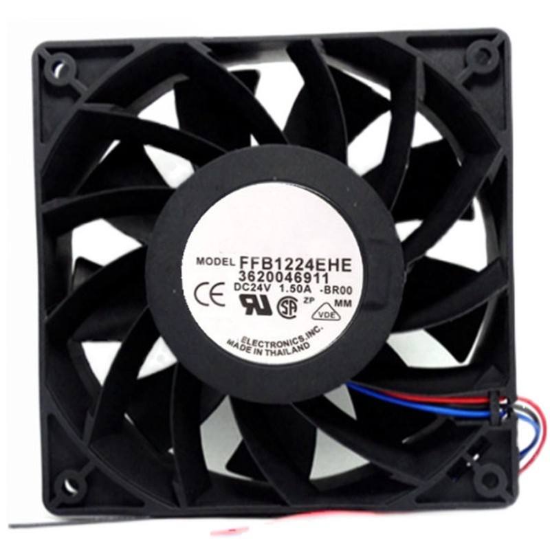 For DELTA FFB1224EHE -R00 DC 24V 1.5A 120*120*38MM Inverter Cooling Fan 3-Wire