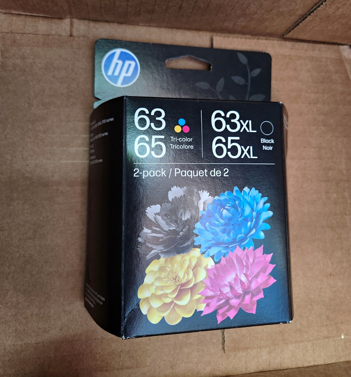HP 63/65 Inkjet Ink Cartridges Black & Tri-Color Genuine/Original 63 65