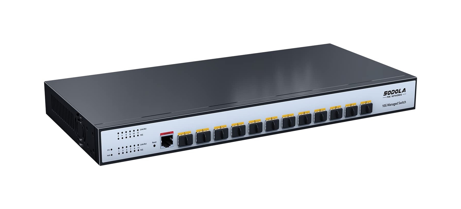 12 Port 10G SFP+ Smart Switch| L2/L3+ Smart Managed | DoS Attack Prevention |...