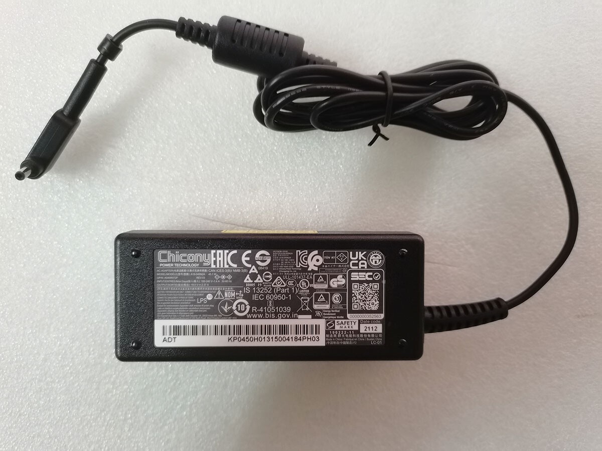 For Acer Aspire 3 15 N23C3 A315-24PT-R90Z 19V 2.37A 3.0mm 45W A18-045N2A Genuine