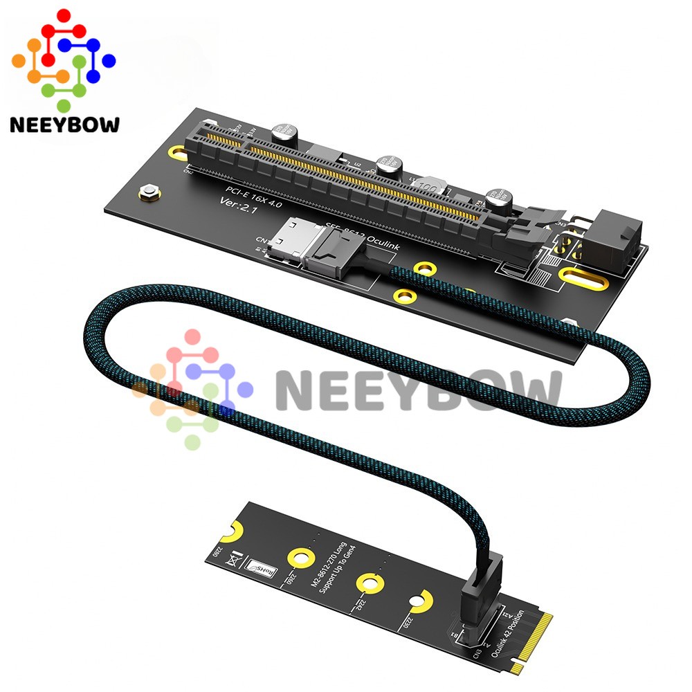 M.2 M-Key 2242/2260/2280 To PCIe 4.0 X16 Oculink SFF-8612 Cable for EGPU