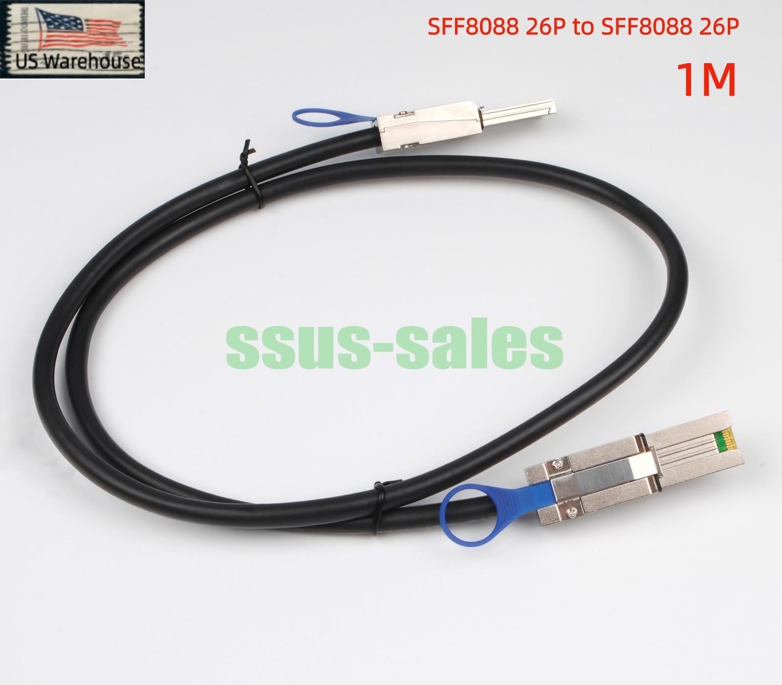 1M 2M 3M SFF-8088 Male to Male Mini SAS External Cable 6Gbps Server JBOD Wire US