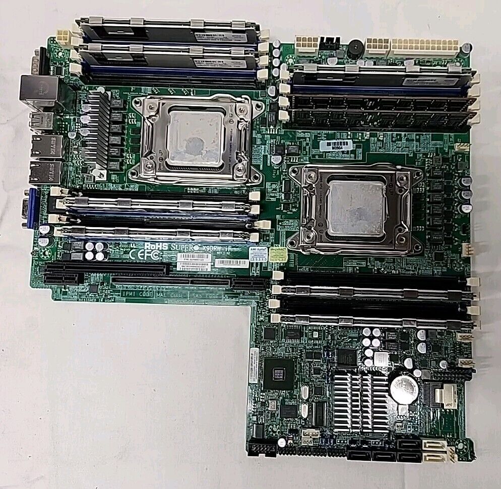 Supermicro X9DRW-IF Dual Socket LGA2011 DDR3 Motherboard 2x E5-2660 & 128GB RAM