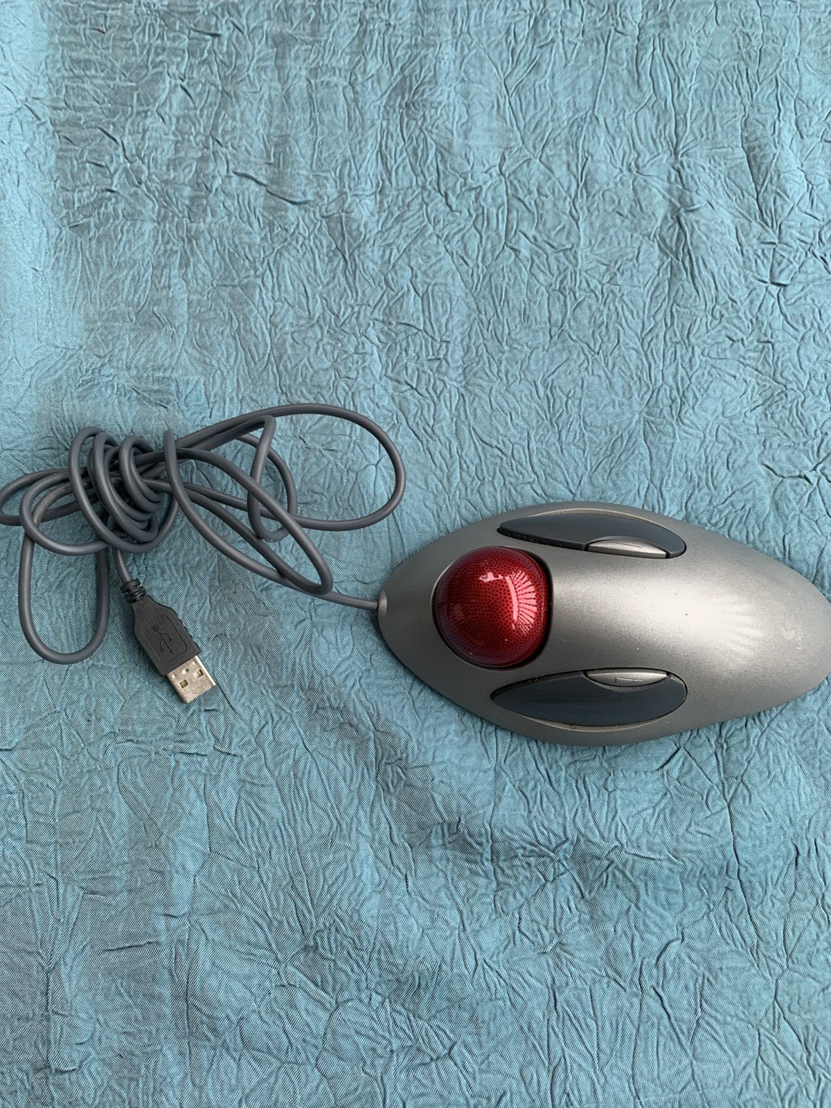 Logitech T-BC21 Trackman Marble Trackball Wired USB Mouse • Tested Working