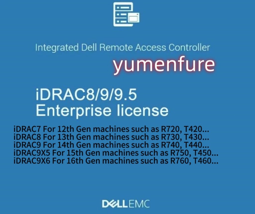 IDRAC7 IDRAC8 iDRAC9 9.5 12G 13G 14G 15G Enterprise LicenseFast shipping