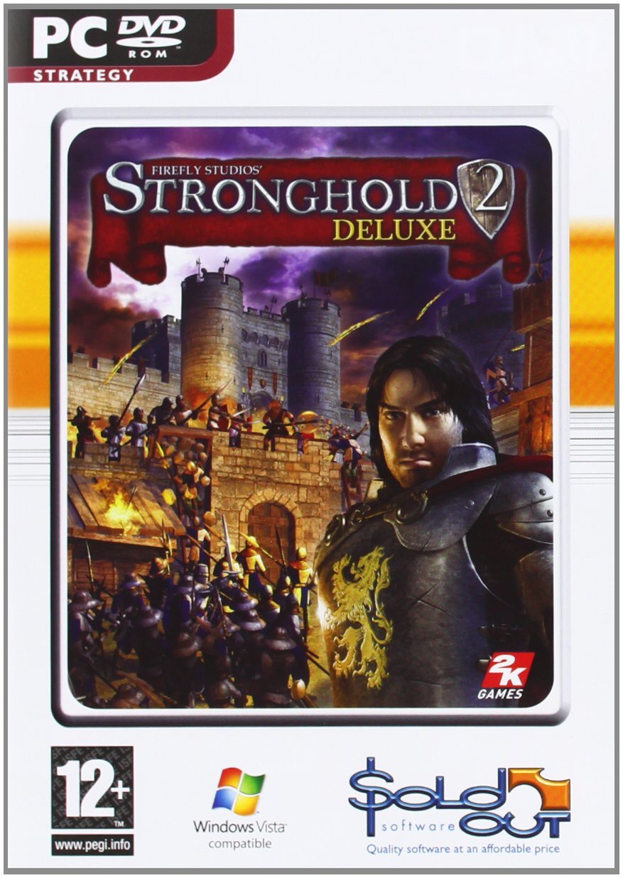 Stronghold 2 Deluxe PC DVD castle medieval war sim game plus extra maps battles