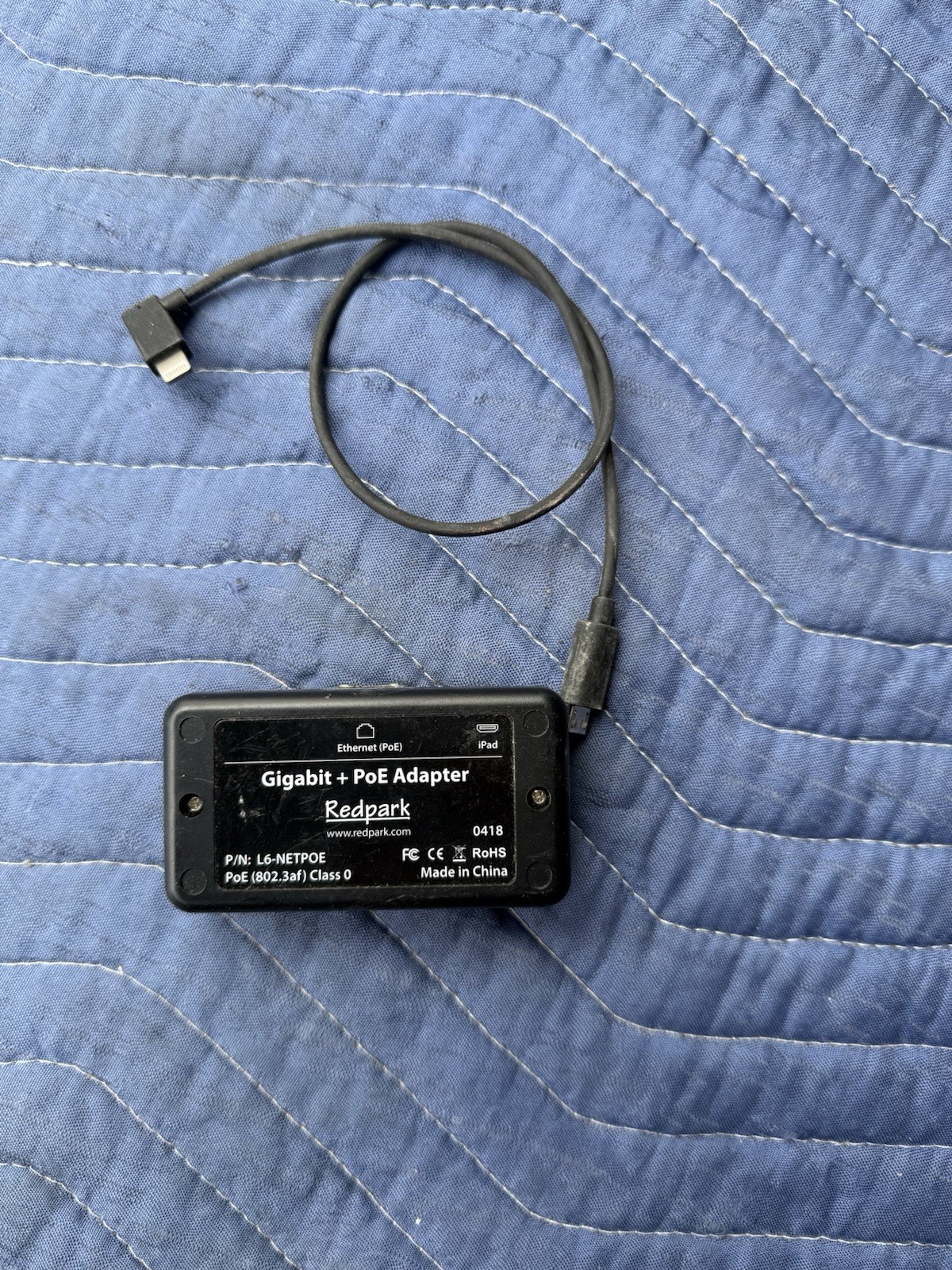 Redpark L6-NETPOR Gigabit + PoE Adapter For iPad