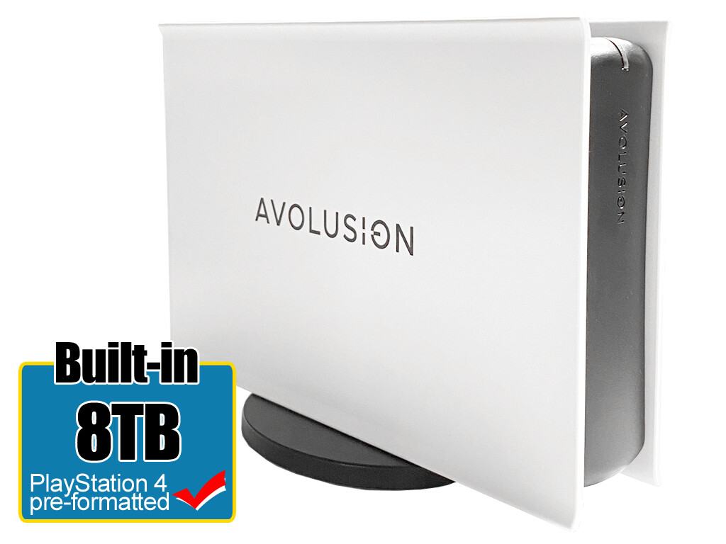 Avolusion PRO-5X Series 8TB USB 3.0 External Gaming Hard Drive PS4 Slim, Pro,1st