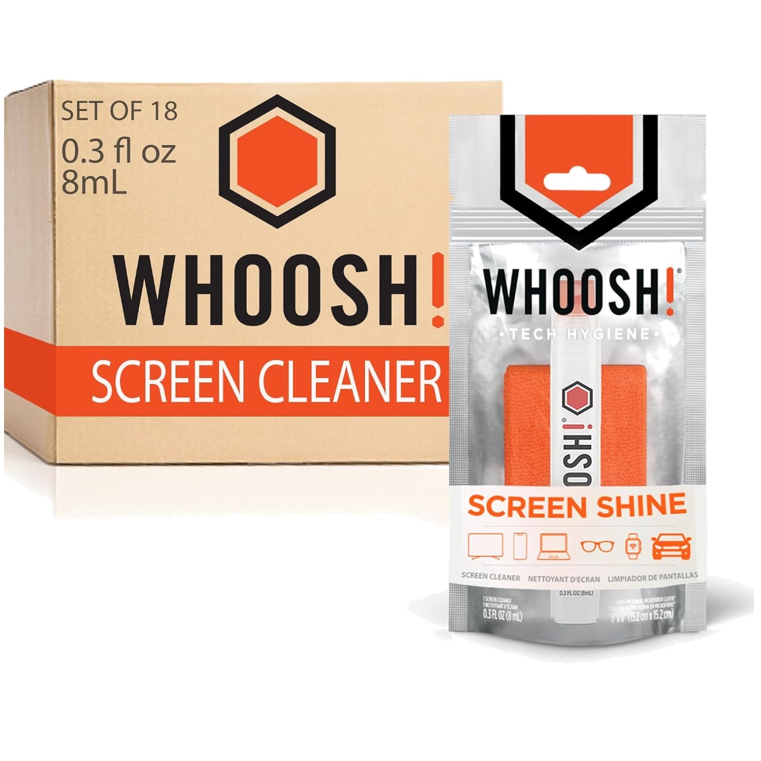 Ultimate Screen Cleaner Spray & Cloth Set (18 Pack)