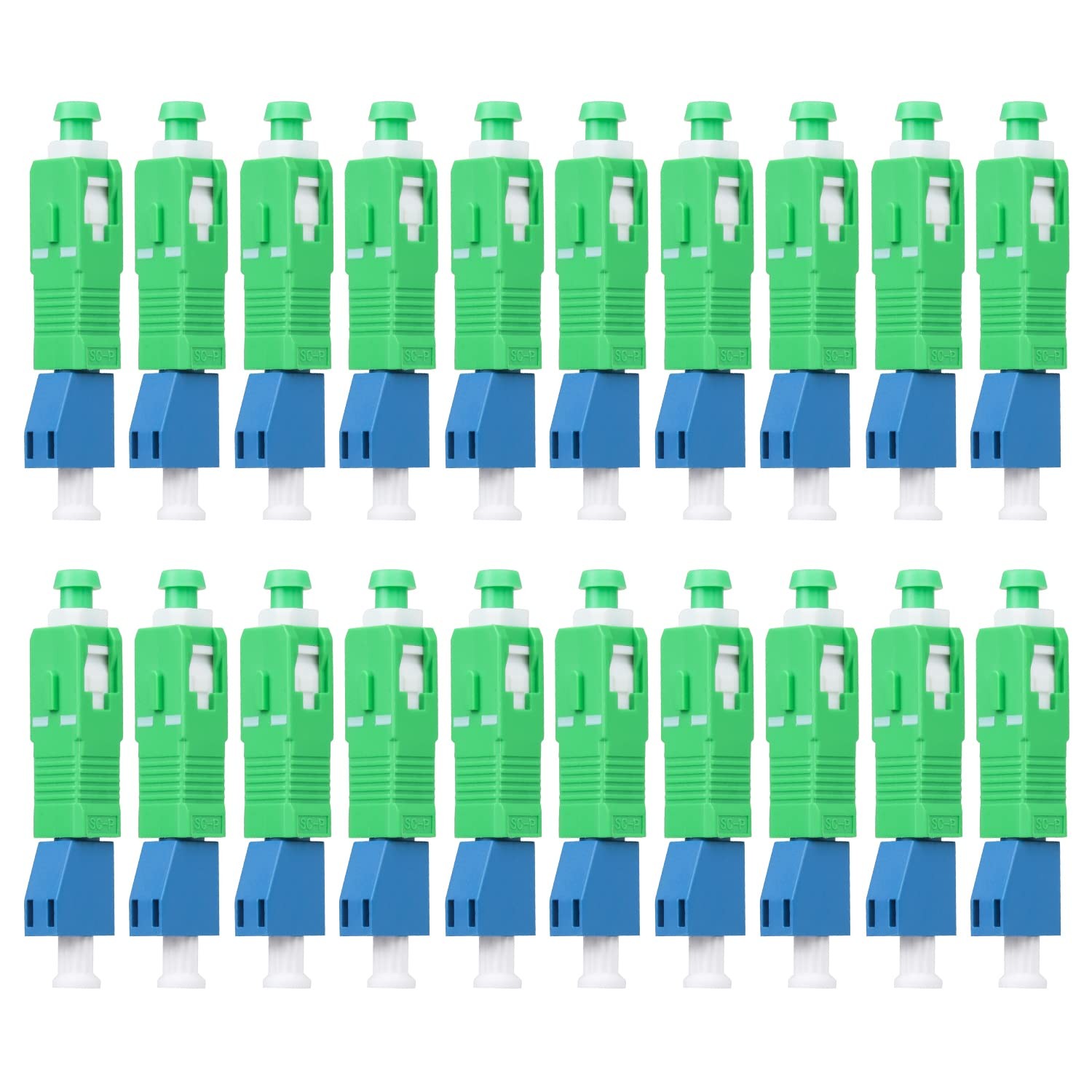 20-Pack SCAPC Male to LCUPC Female Singlemode Adapter Fiber Optic...