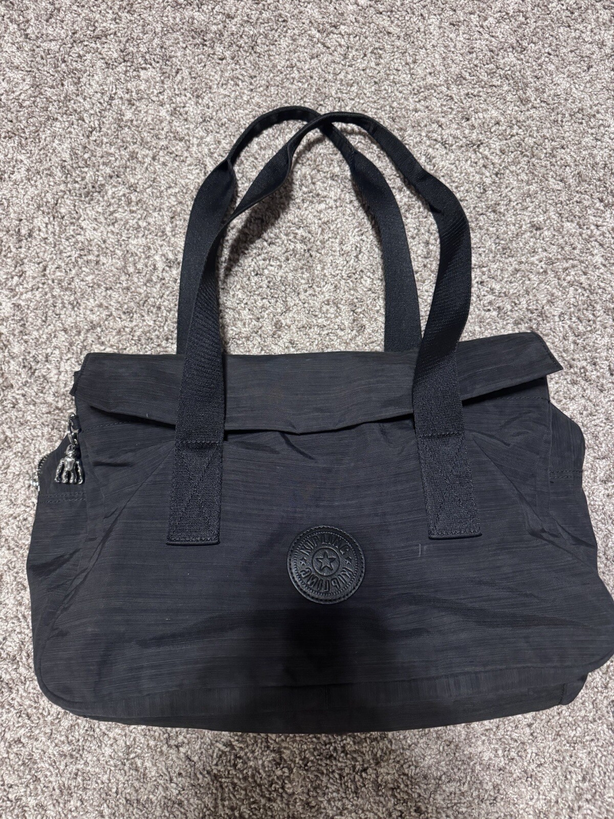 Rare Kipling Black Perlani Working Bag Laptop Many Pockets Travel Luggage Large