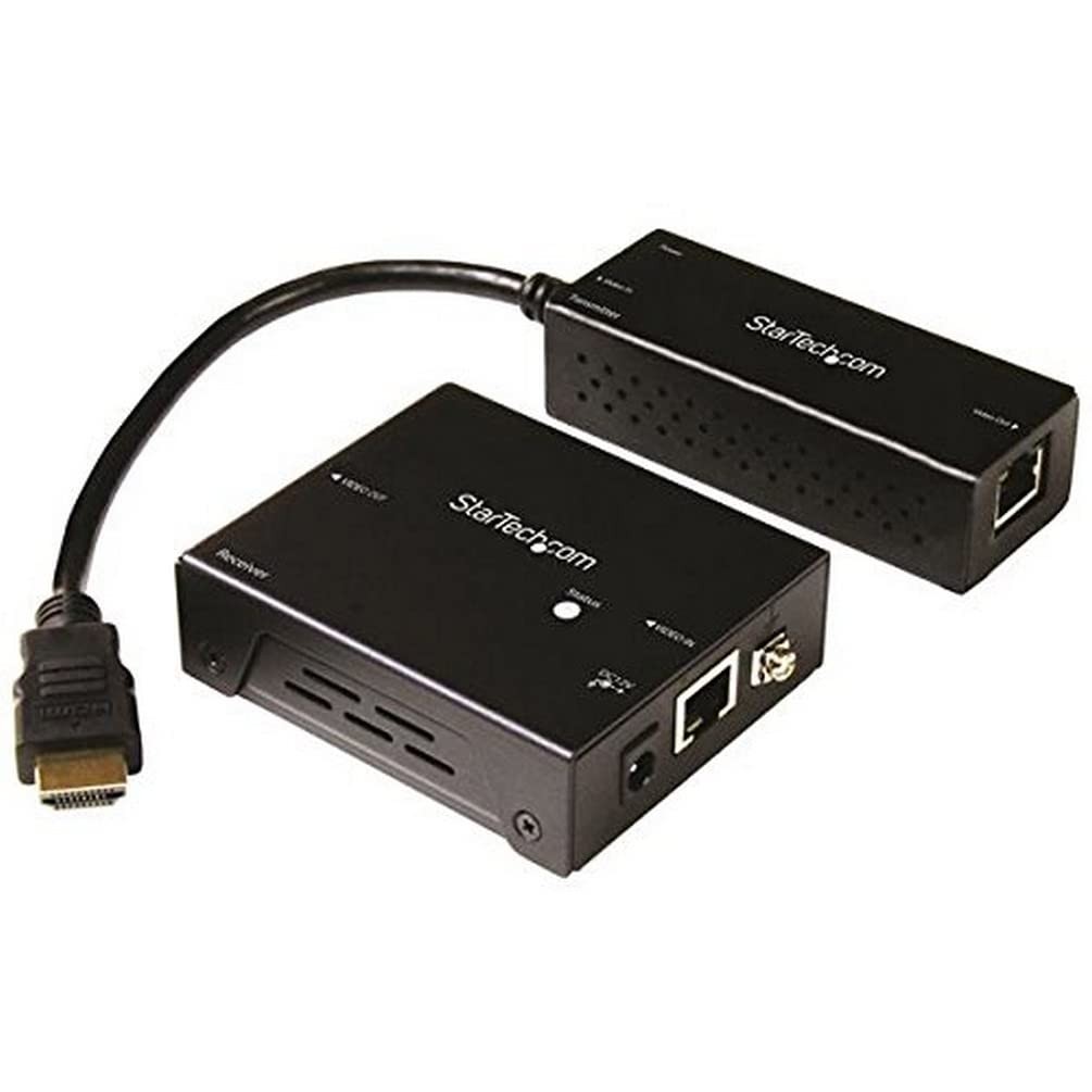 StarTech HDMI Over Cat5 Extender Kit 4K, USB-Powered Transmitter Extender Kit wi