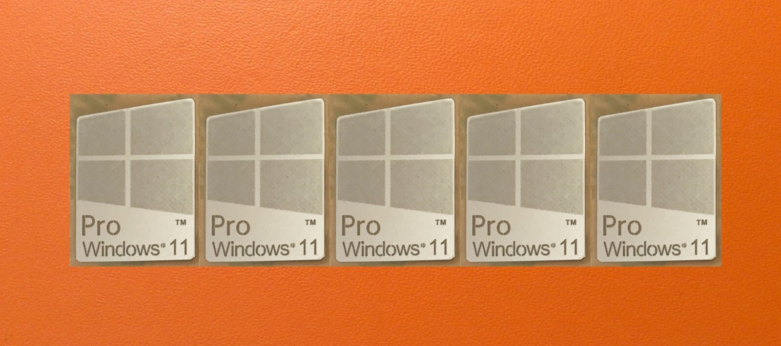 5 PCS Sticker for Window 11 Pro Silver Color Badge Logo Decal Win 11 16mm x 23mm