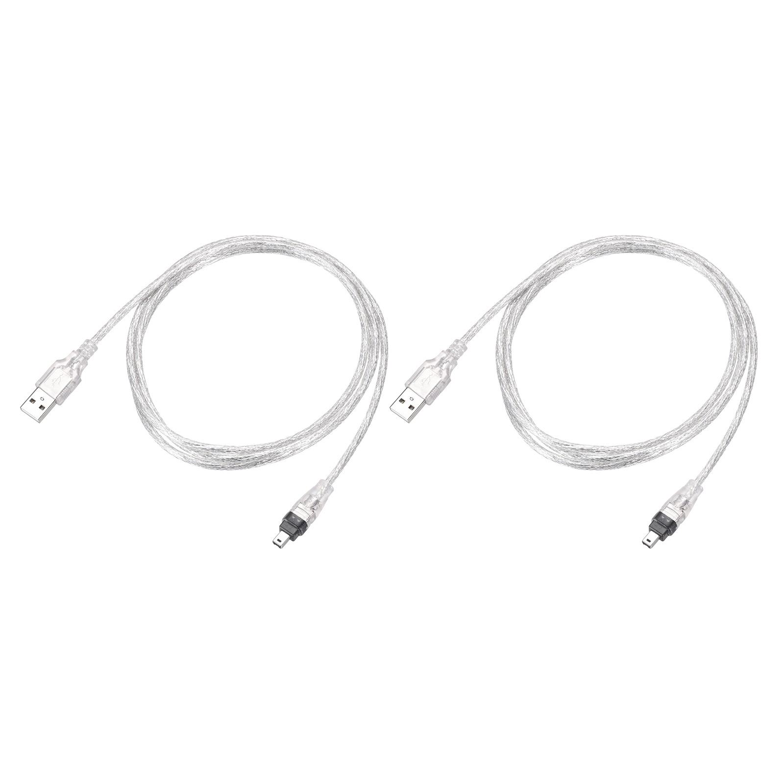 2PCS 1.5M USB Male to IEEE 1394 4 Pin Male 800Mbps Adapter Cable Data Converter